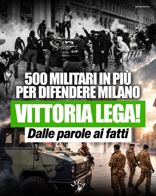 Salvini su Facebook - 500 mlitari in più per difendere Miano